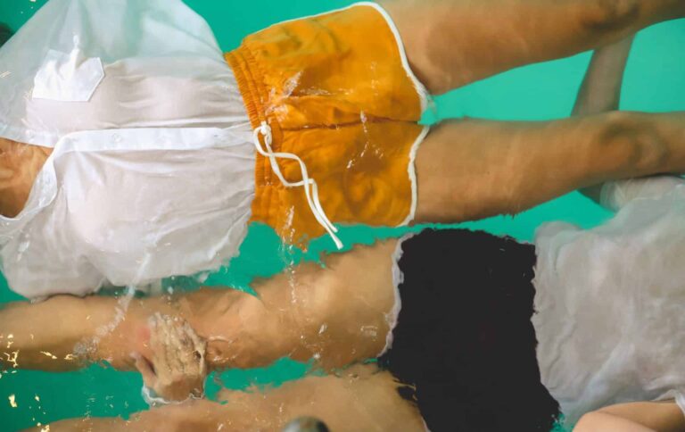 Under water